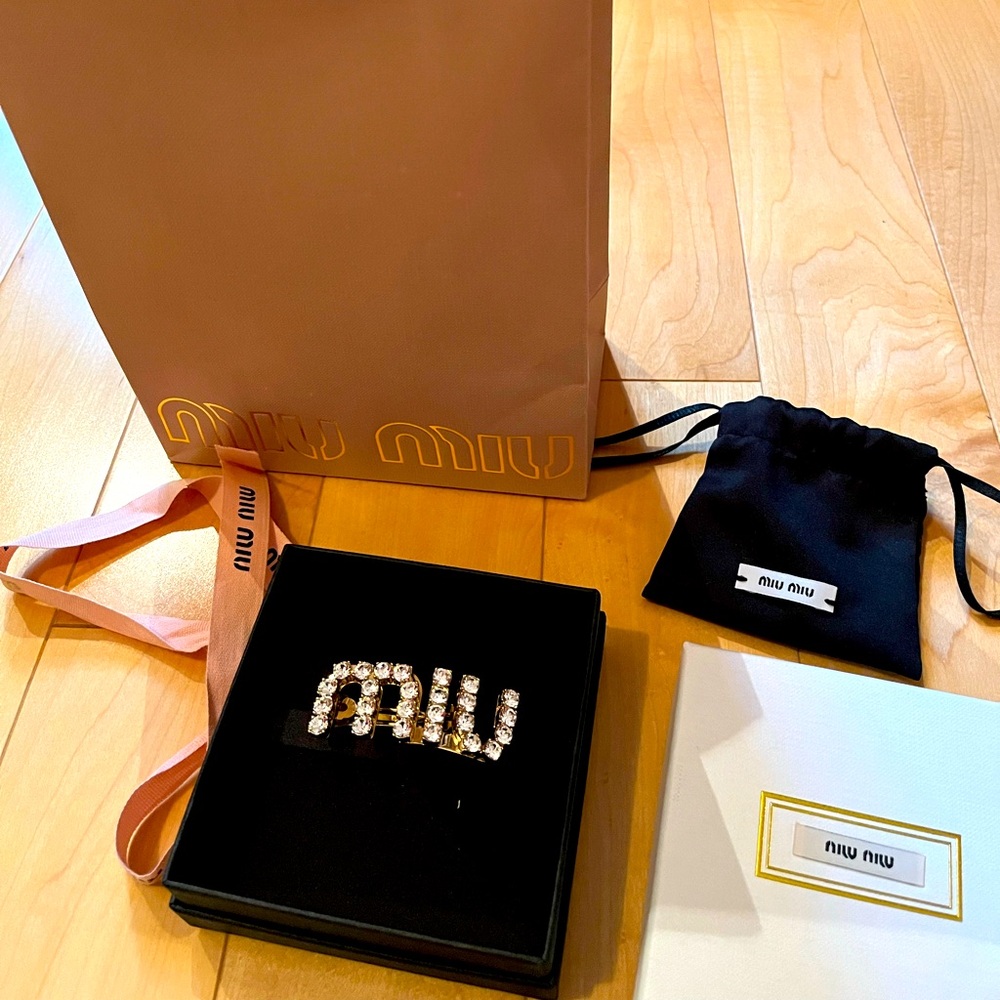 Miu Miu icon crystal hair clip